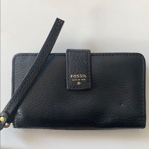 Black Leather Fossil Wallet